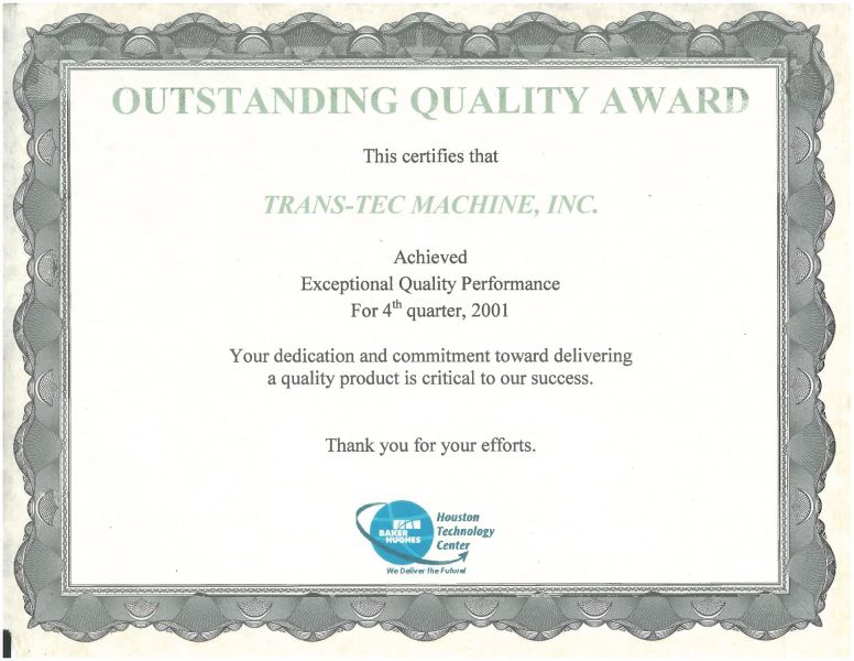 BH QUALITY AWARD  2 